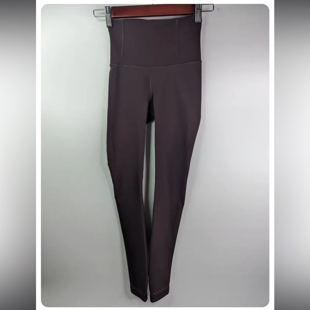 Lululemon In Focus Run Tight- Burgandy Wine